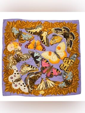 Rare Gucci Butterfly Silk Scarf